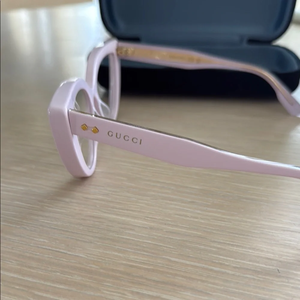 Gucci Pink Cat Eye Glasses NEW - Picture 3 of 3
